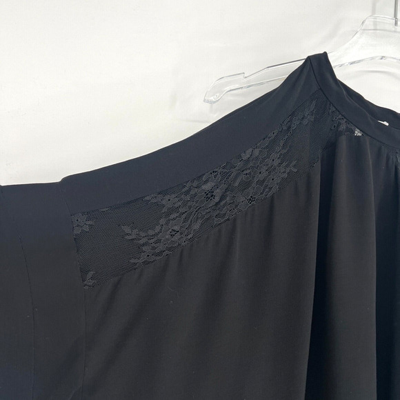 IRO‎ Top Womens 40 Lace Black Cold Shoulder Cut Out Blouse Designer - Picture 6 of 10